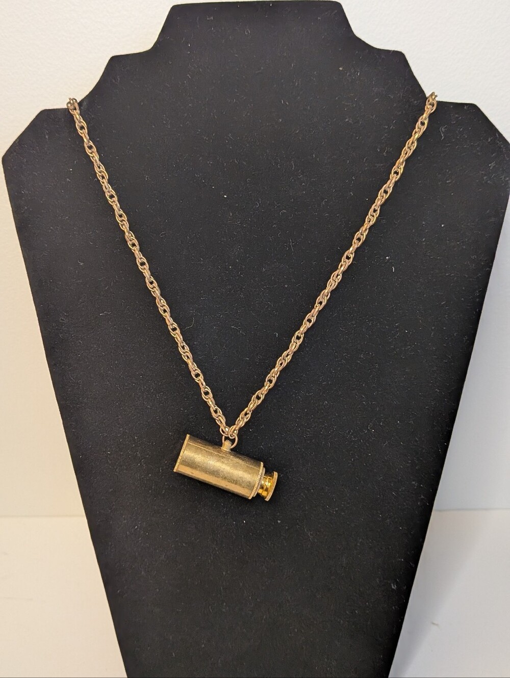 Vintage Collapsible Gold Tone Telescope Necklace 26"
